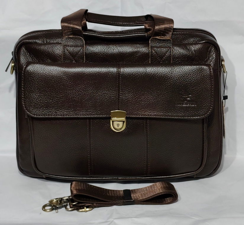 Geanta servieta unisex din piele model 3