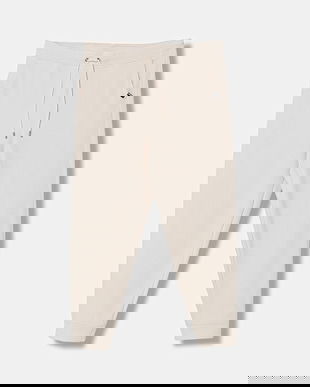 Dkny pantaloni de trening culoarea bej, neted, DP5P3498