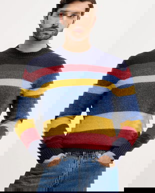 United Colors of Benetton pulover de lână culoarea bleumarin, 103MK10AR