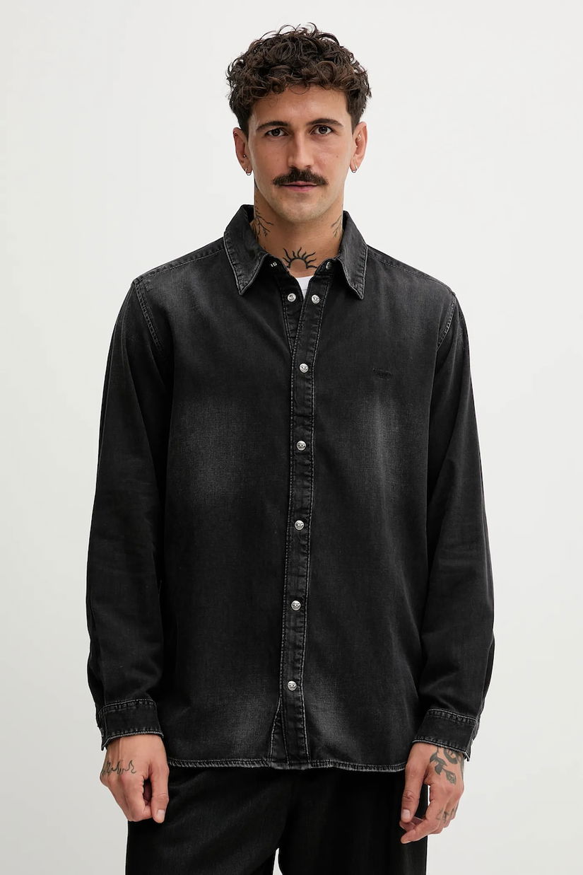 Diesel cămașă jeans D-SIMPLY cu guler clasic, regular, A03534.0DBDC