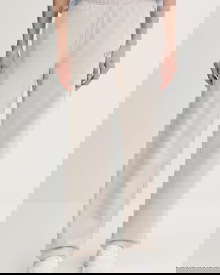 Dkny pantaloni de trening culoarea bej, uni, DP6P3795