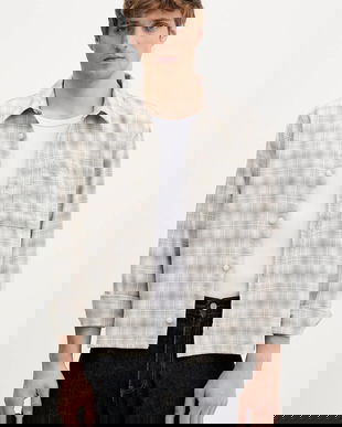 Hollister Co. cămașă din bumbac culoarea bej, cu guler clasic, relaxed, KI325-5249-108