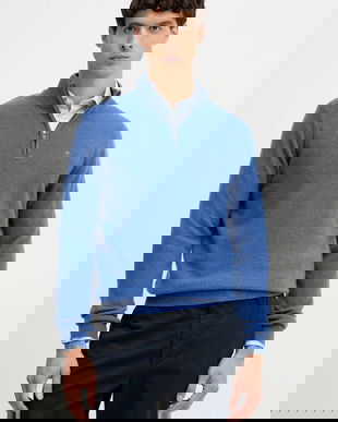 Hackett London pulover de lână culoarea bleumarin, HM7000078