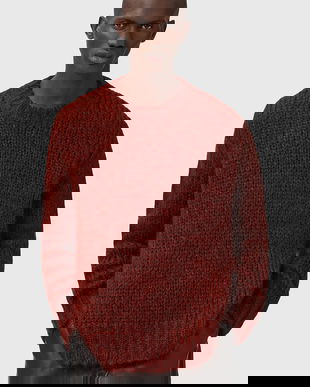 AllSaints pulover din amestec de lână MYLES culoarea portocaliu, M050KD