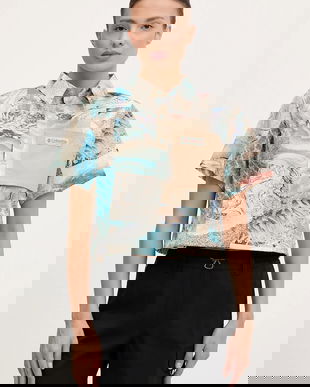 Columbia cămașă Cove Beach culoarea bej, 2126511