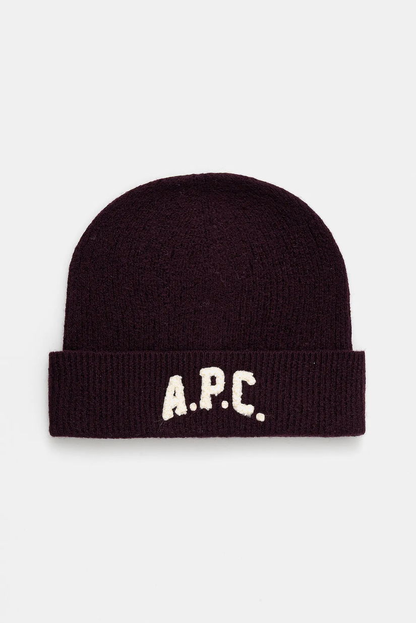A.P.C. căciulă de lână bonnet axel culoarea violet, WVBDK.M25111