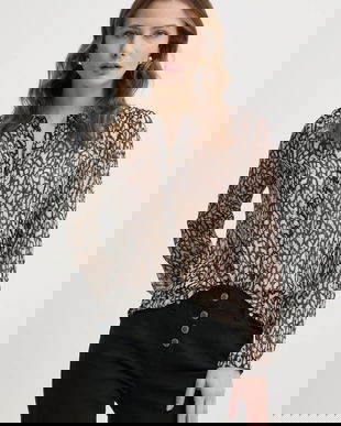 Morgan camasa CARRY.F femei, culoarea negru, cu guler clasic, regular, CARRY.F