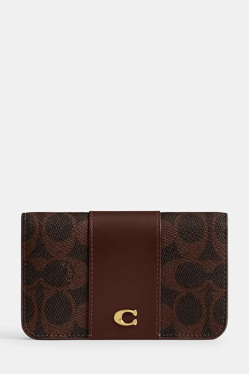 Coach portofel de piele culoarea roz, CR542