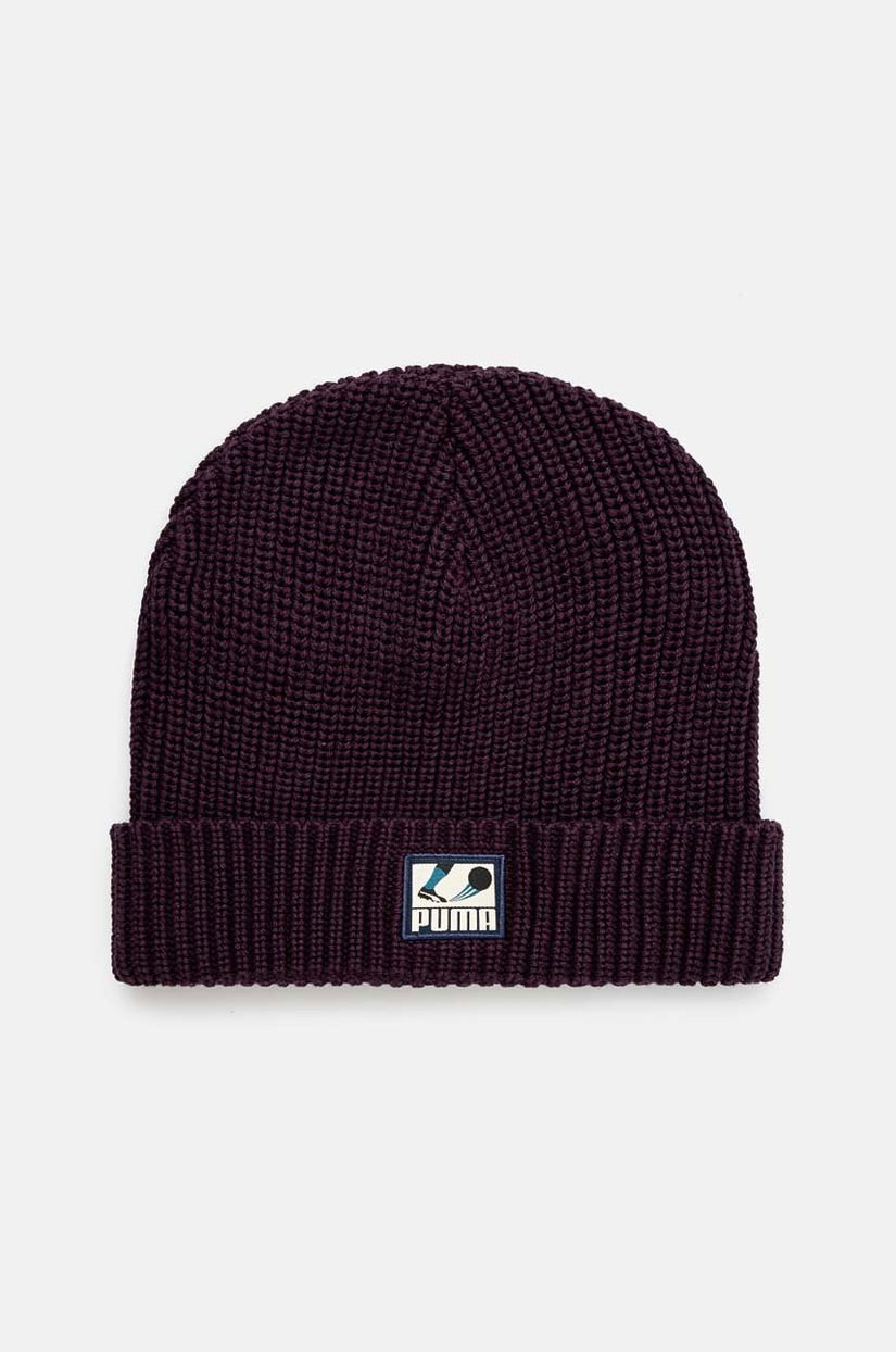 Puma caciula din bumbac Classics Graphic Short Beanie culoarea violet, bumbac, 025680