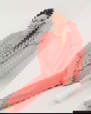 P.E Nation hanorac de bumbac femei, culoarea roz, cu imprimeu