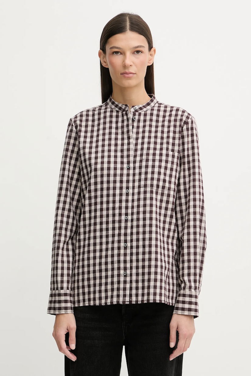 Marc O'Polo cămașă din bumbac culoarea bordo, regular, 511111042519