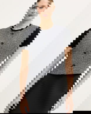 Dkny vestă culoarea bleumarin, un singur rand de nasturi, UK5TV354