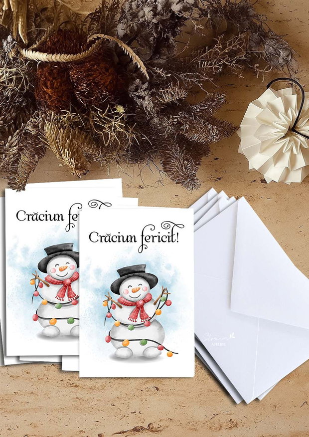 Set 3 felicitări pentru Craciun