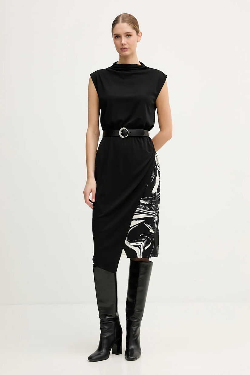 Dkny rochie culoarea negru, midi, drept, DD5J2P42