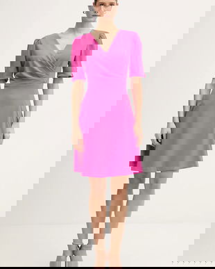 Dkny rochie culoarea violet, mini, evazati, DD6A127A