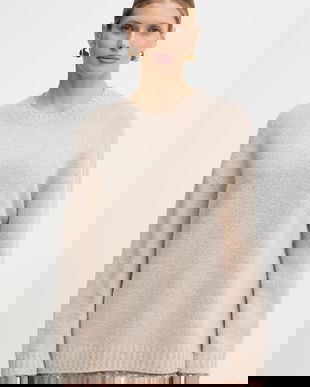 Weekend Max Mara pulover din amestec de lână PESCO culoarea bej, 2615361161600