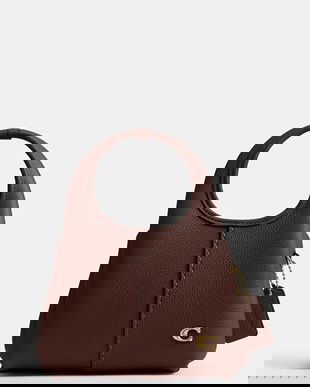 Coach geantă de piele lână 19 culoarea maro, CCY32