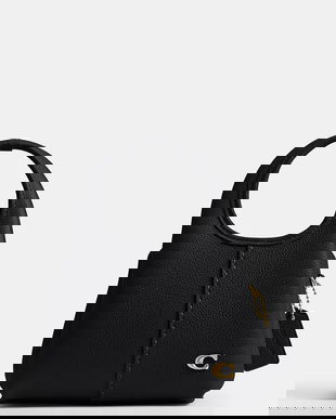 Coach geantă de piele lână 19 culoarea negru, CCY32