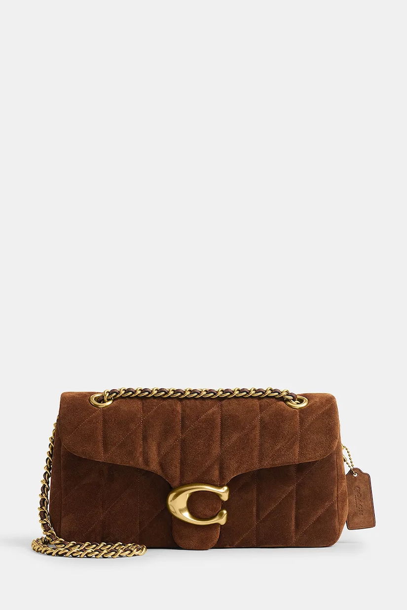 Coach geantă de mână din piele întoarsă Tabby 26 culoarea maro, CCK49