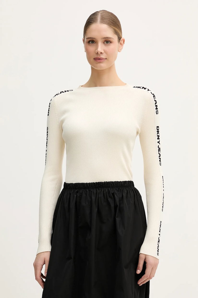 Dkny pulover culoarea bej, light, DJ6R0104