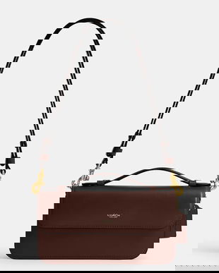 Coach geantă de piele Elora culoarea maro, CCY30