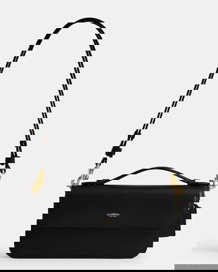 Coach geantă de piele Elora culoarea negru, CCY30