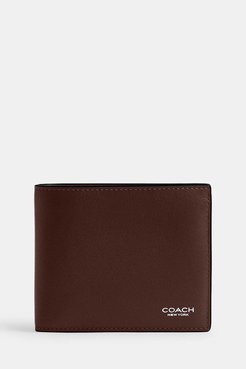 Coach portofel de piele culoarea maro, CY911