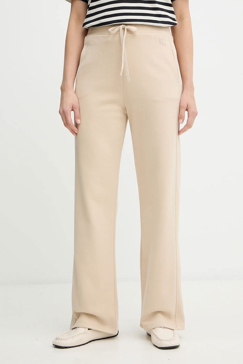 Weekend Max Mara pantaloni de trening VOLIERA culoarea bej, uni, 2615781021600