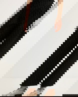 United Colors of Benetton pantaloni culoarea negru, drept, high waist, 4TUDDF0AF