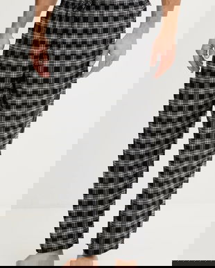 Hollister Co. pantaloni de pijama culoarea negru, cu model, KI313-5009-908