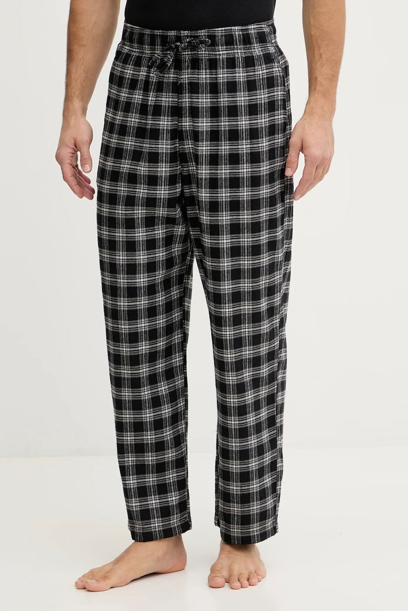 Hollister Co. pantaloni de pijama culoarea negru, cu model, KI313-5009-908