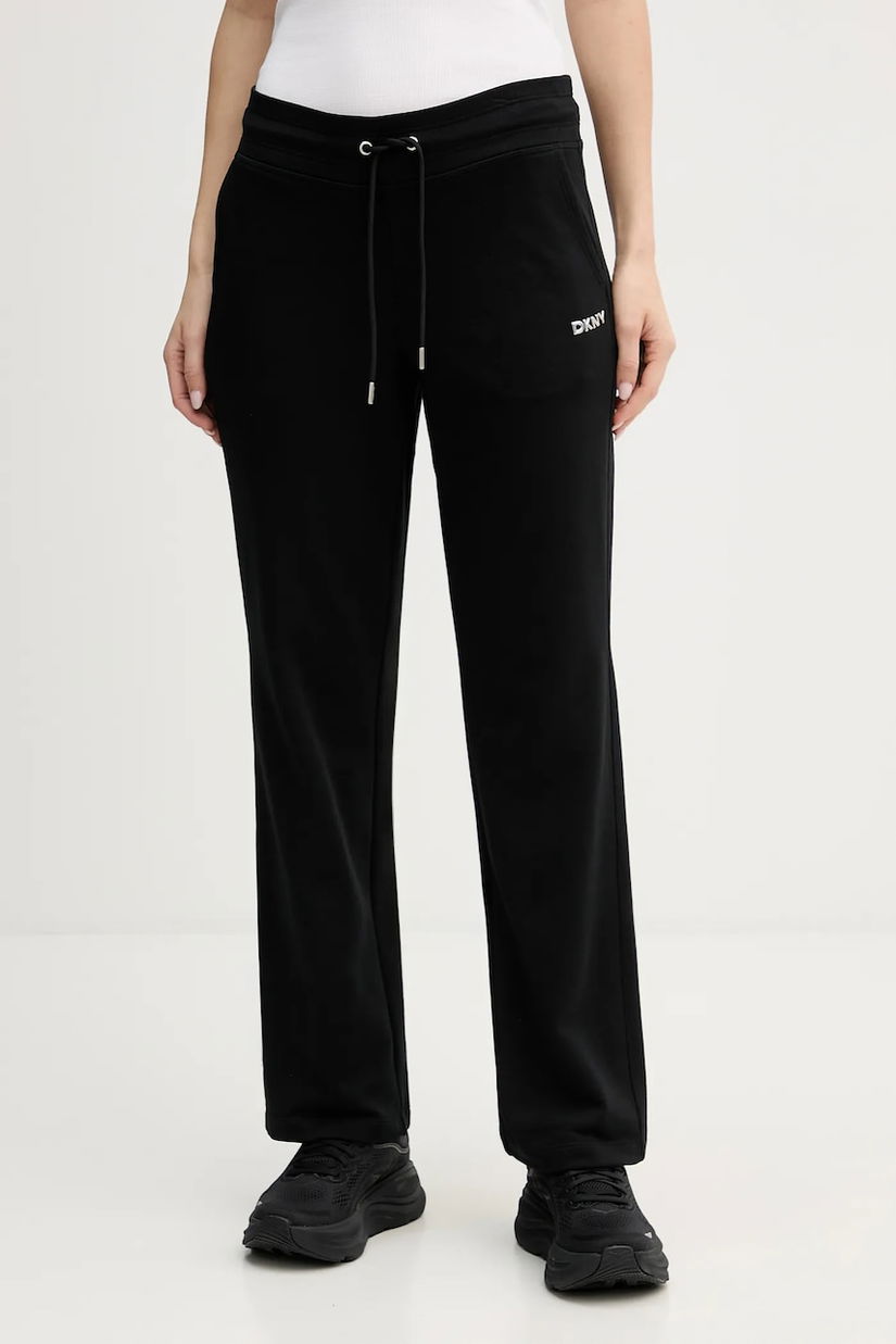 Dkny pantaloni de trening culoarea negru, uni, DP6P3794