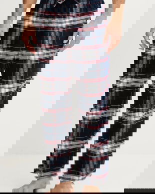 Hollister Co. pantaloni de pijama culoarea bleumarin, cu model, KI313-5008-206