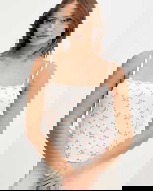 Abercrombie & Fitch maiou de pijama culoarea bej, KI146-5105-110