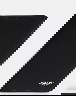 Coach card-holder din piele culoarea negru, CZ036