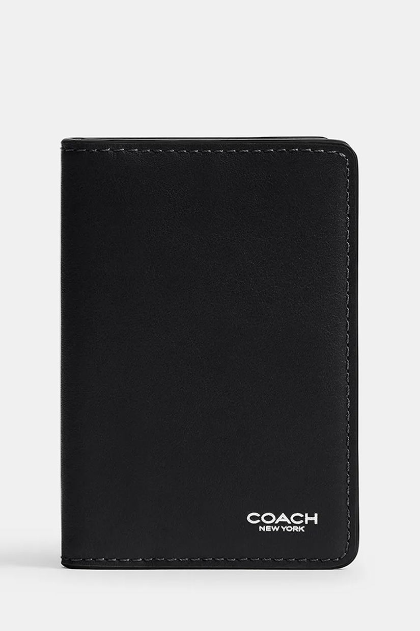 Coach card-holder din piele culoarea negru, CZ036