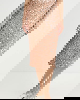 Weekend Max Mara fustă OCCHIO culoarea bej, midi, drept, 2615771041600