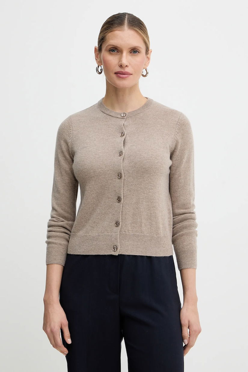 Weekend Max Mara cardigan din lână NEBBIA culoarea bej, light, 2615341021600