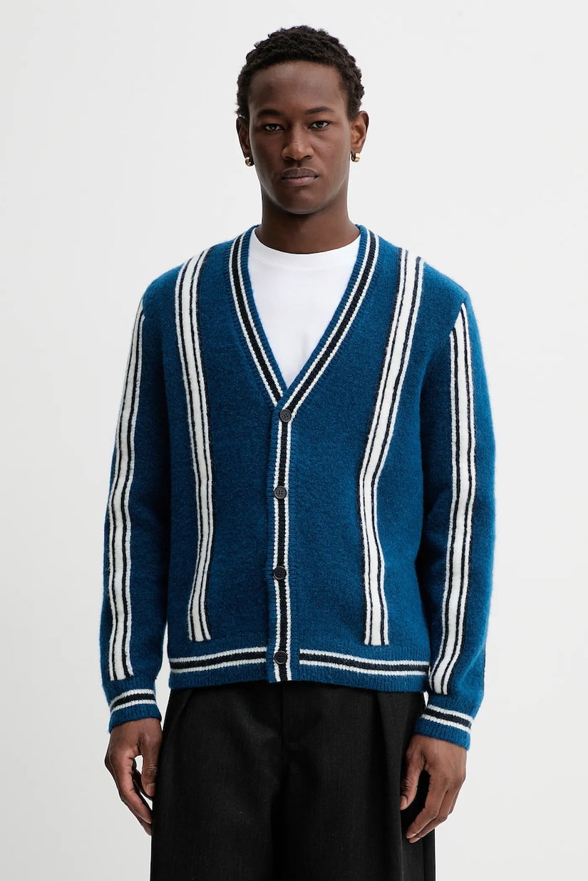 Marc O'Polo cardigan din amestec de lână culoarea bleumarin, 5000008243