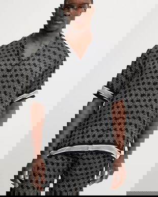 Karl Lagerfeld cămașă culoarea negru, relaxed, 561881.605942