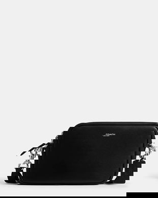 Coach borsetă de piele Radio Camera Bag culoarea negru, CCB51