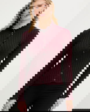 Morgan cardigan culoarea bordo, light, MUOLI