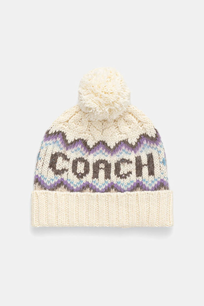 Coach pălărie din amestec de lână culoarea bej, 29CCL51