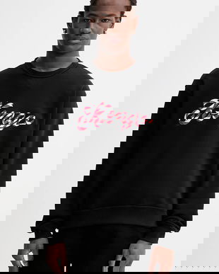 Kenzo hanorac de bumbac culoarea negru, cu imprimeu, FG55SW2024MJ