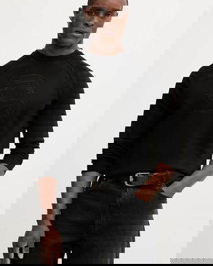 Karl Lagerfeld bluză culoarea negru, uni, 561910.705024