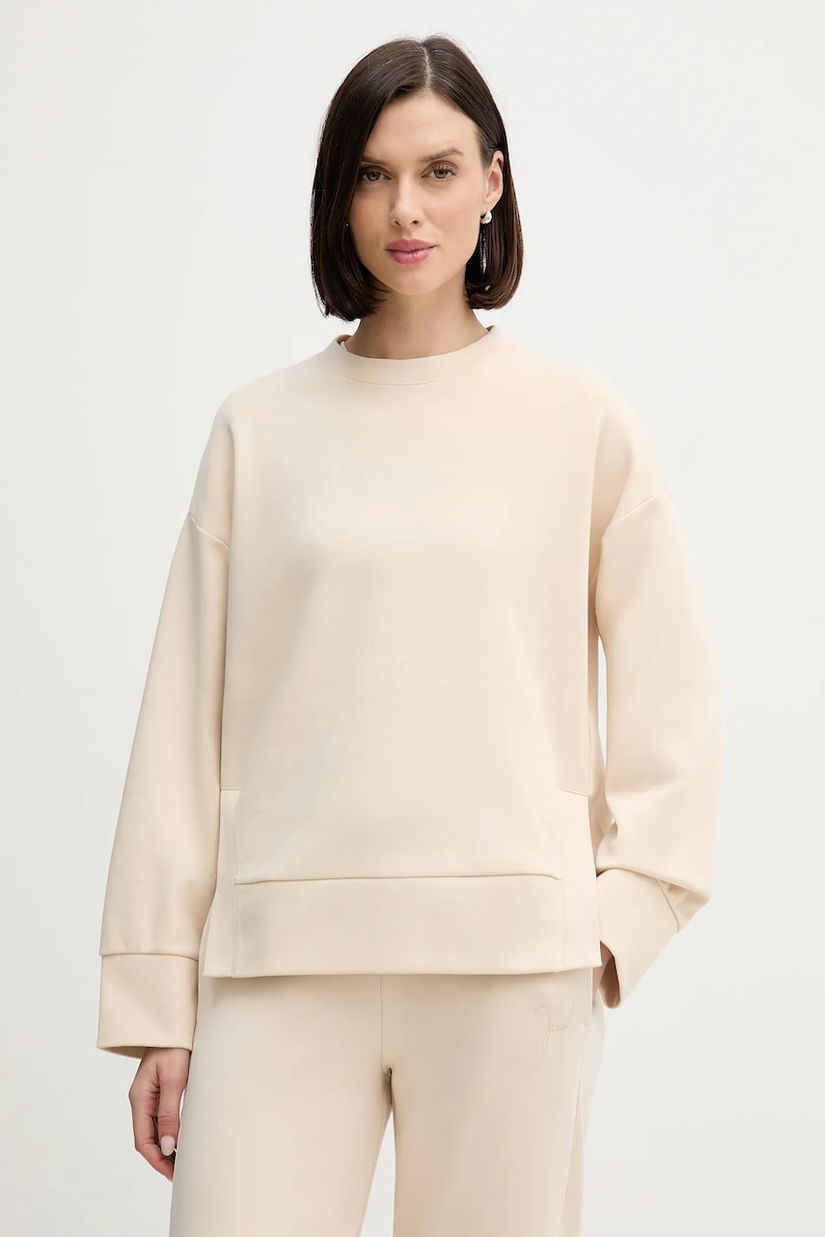 Joop! bluză culoarea bej, uni, 30100031