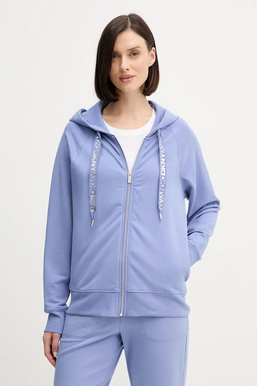 Dkny bluză cu glugă, uni, DP6J9510