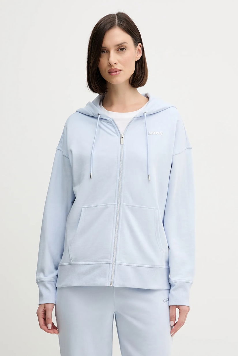 Dkny bluză cu glugă, uni, DP6J9665