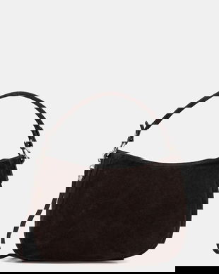 Answear.LAB geanta de mana din piele intoarsa culoarea maro