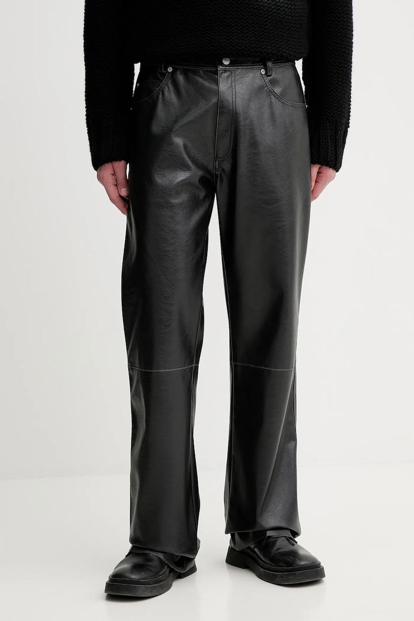 MM6 Maison Margiela pantaloni pantaloni scurți negri drepti pentru bărbați SH2LA0045.M35455.900
